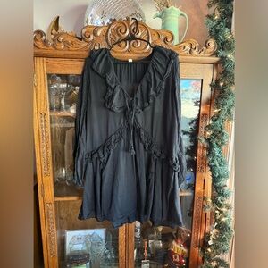 Rare Spell -Fleur Lace Mini Dress- Midnight